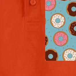 Donut Sweet Pastries Pattern Dry Zone Grid Performance Polo