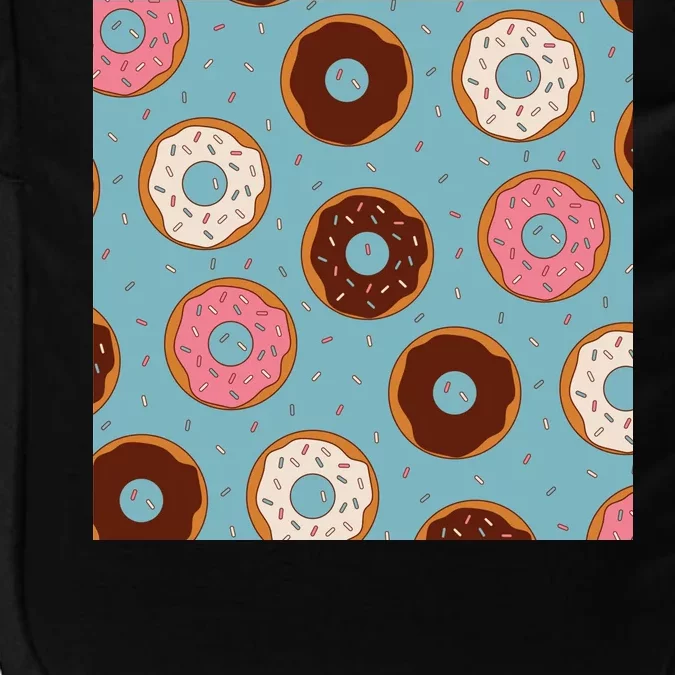 Donut Sweet Pastries Pattern Impact Tech Backpack