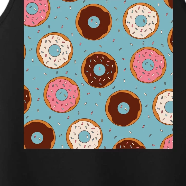 Donut Sweet Pastries Pattern Performance Tank