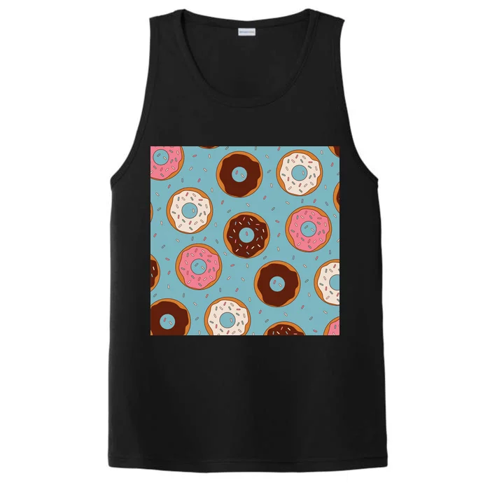 Donut Sweet Pastries Pattern Performance Tank