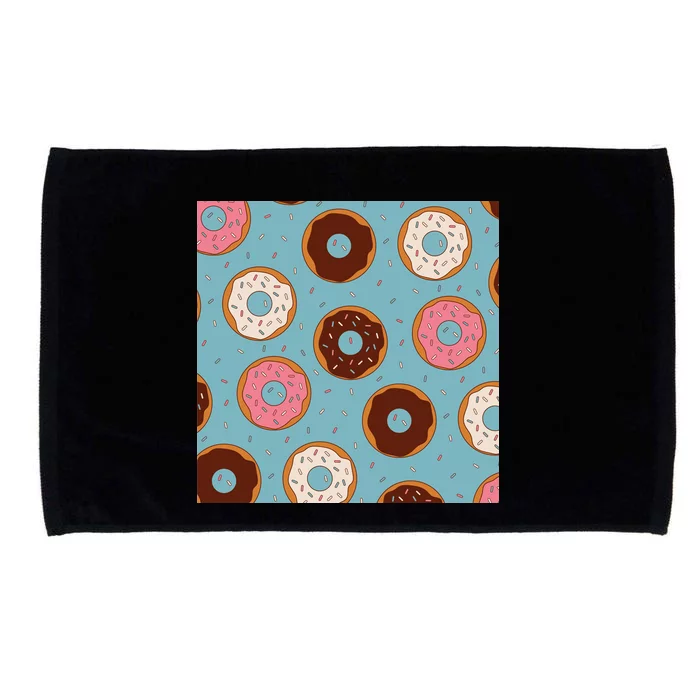 Donut Sweet Pastries Pattern Microfiber Hand Towel