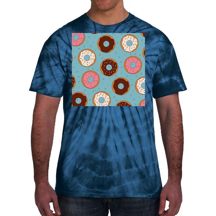 Donut Sweet Pastries Pattern Tie-Dye T-Shirt