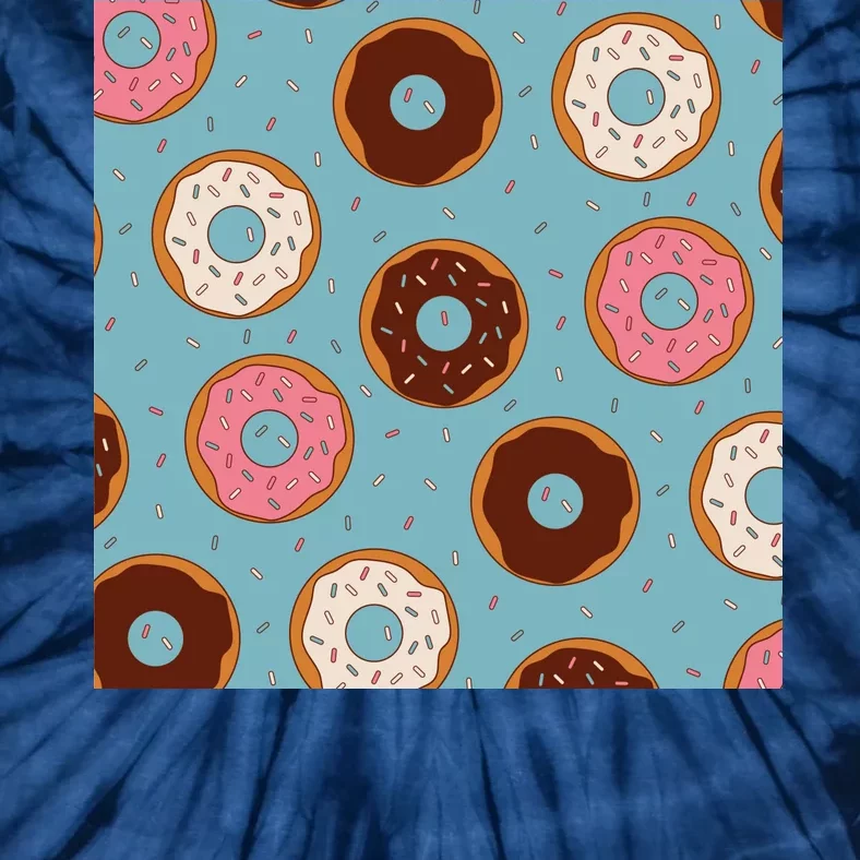 Donut Sweet Pastries Pattern Tie-Dye T-Shirt