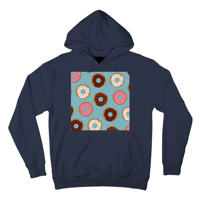 Donut Sweet Pastries Pattern Tall Hoodie