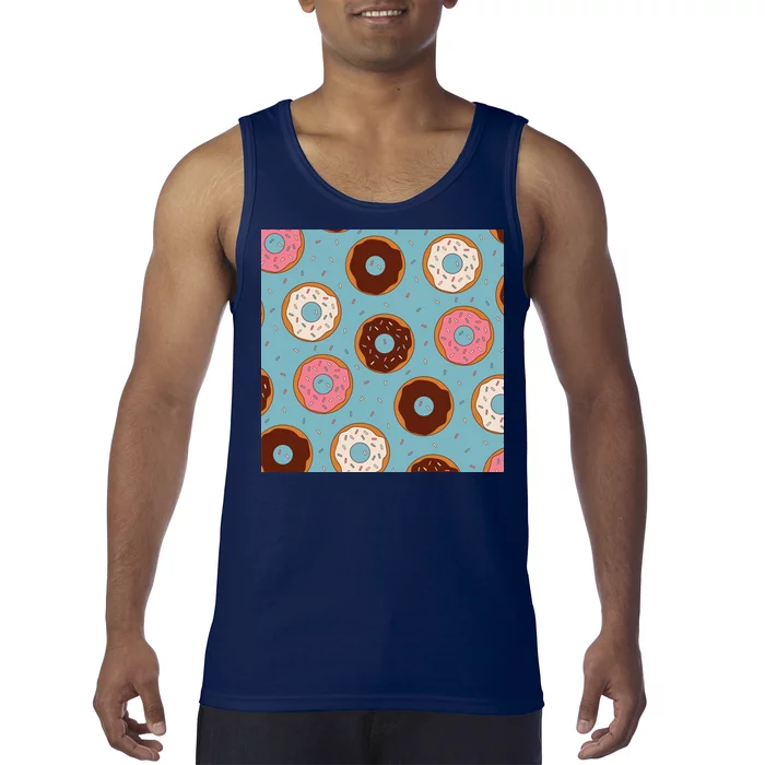 Donut Sweet Pastries Pattern Tank Top