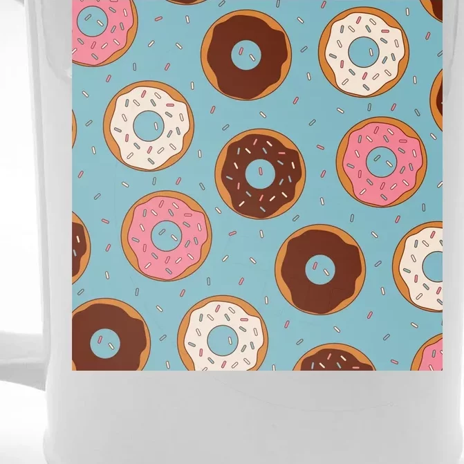 Donut Sweet Pastries Pattern Front & Back Beer Stein