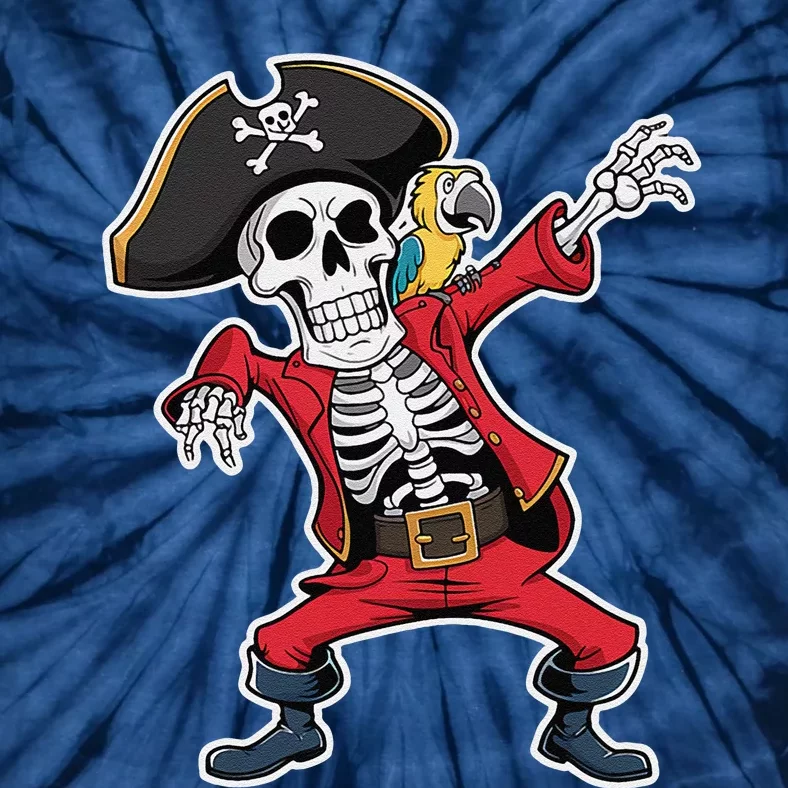 Dabbing Skeleton Pirate Halloween Jolly Roger Fun Tie-Dye T-Shirt