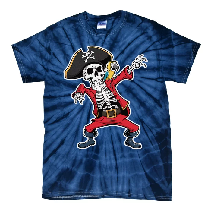 Dabbing Skeleton Pirate Halloween Jolly Roger Fun Tie-Dye T-Shirt