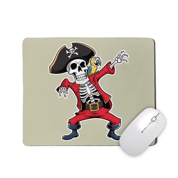 Dabbing Skeleton Pirate Halloween Jolly Roger Fun Mousepad