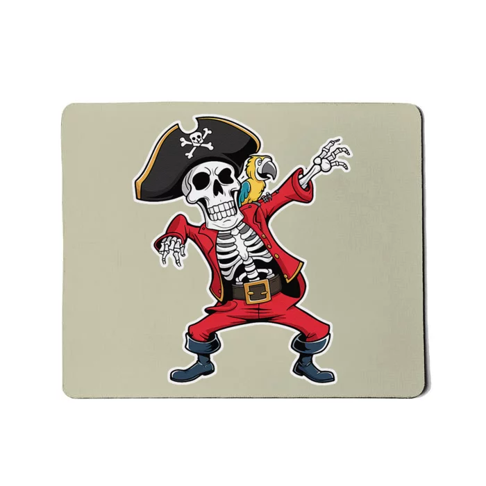 Dabbing Skeleton Pirate Halloween Jolly Roger Fun Mousepad