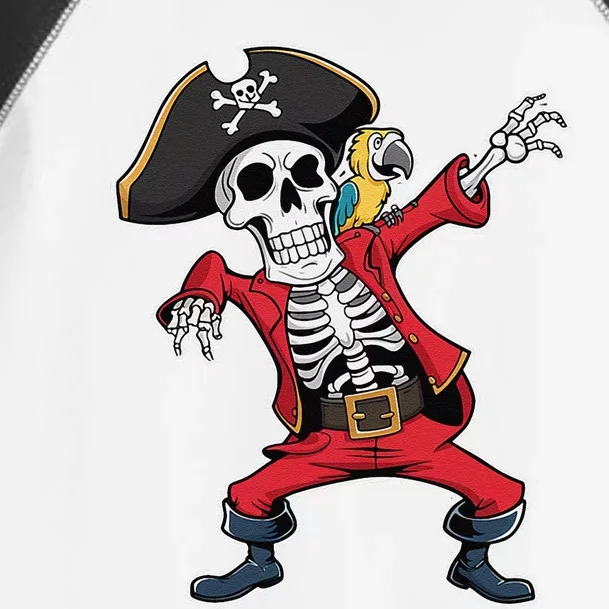 Dabbing Skeleton Pirate Halloween Jolly Roger Fun Toddler Fine Jersey T-Shirt