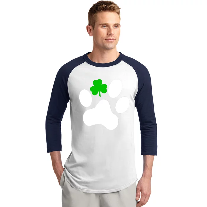 Dog St. Patrick's Day Shamrock Dog Baseball Sleeve Shirt