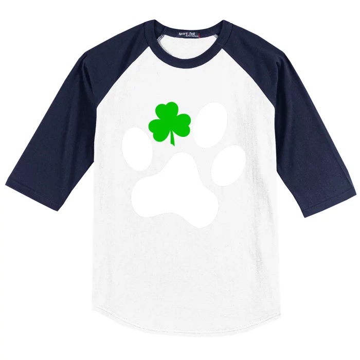 Dog St. Patrick's Day Shamrock Dog Baseball Sleeve Shirt