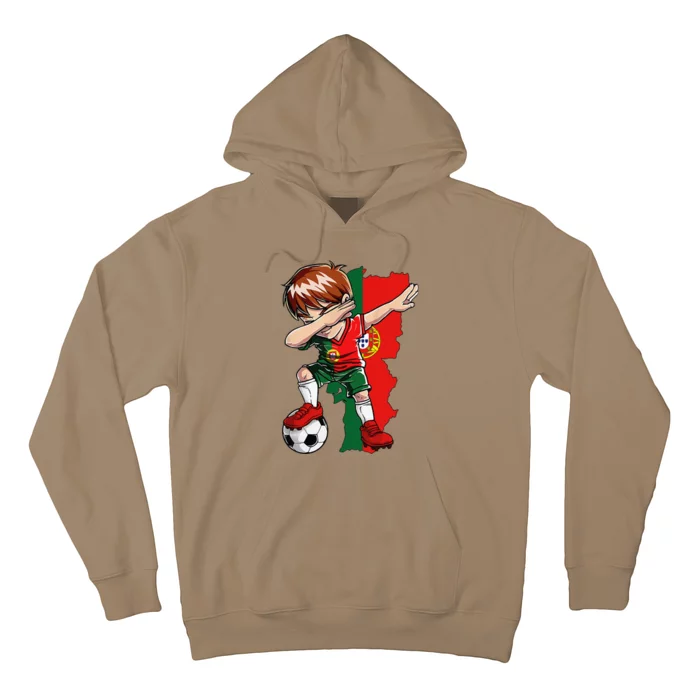 Dabbing Soccer Portugal Jersey Boy Portuguese Football Hoodie