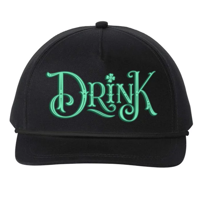 Drink St Patrick's Day Festive Party Snapback Five-Panel Rope Hat