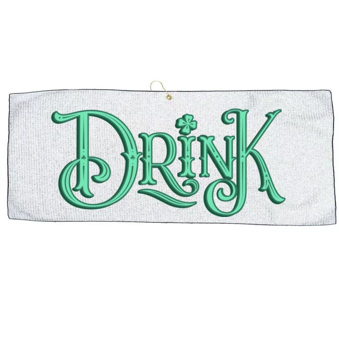 Drink St Patrick's Day Festive Party Large Microfiber Waffle Golf Towel