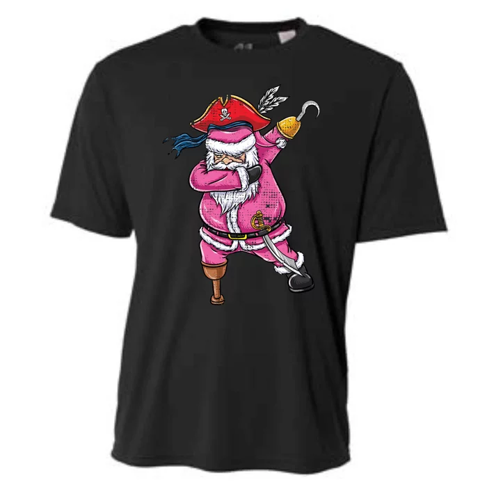 Dabbing Santa Pirate Vintage Gift Cooling Performance Crew T-Shirt