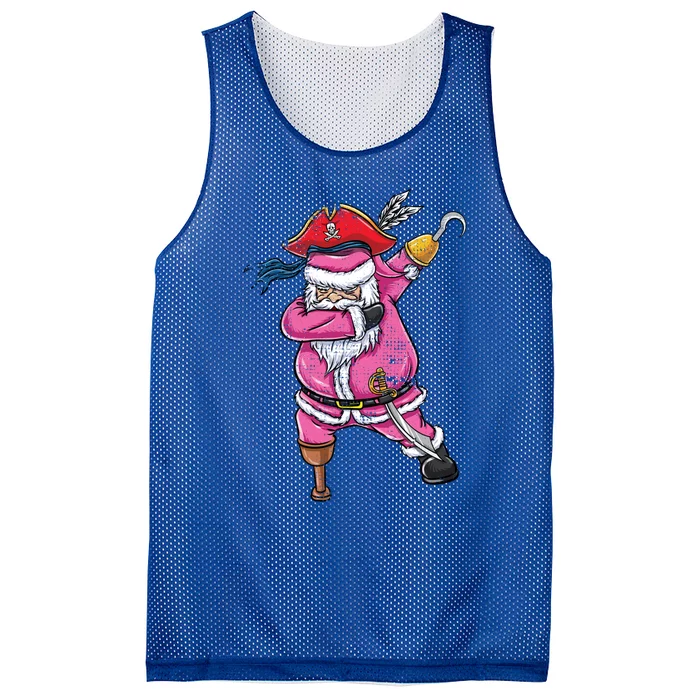 Dabbing Santa Pirate Vintage Gift Mesh Reversible Basketball Jersey Tank