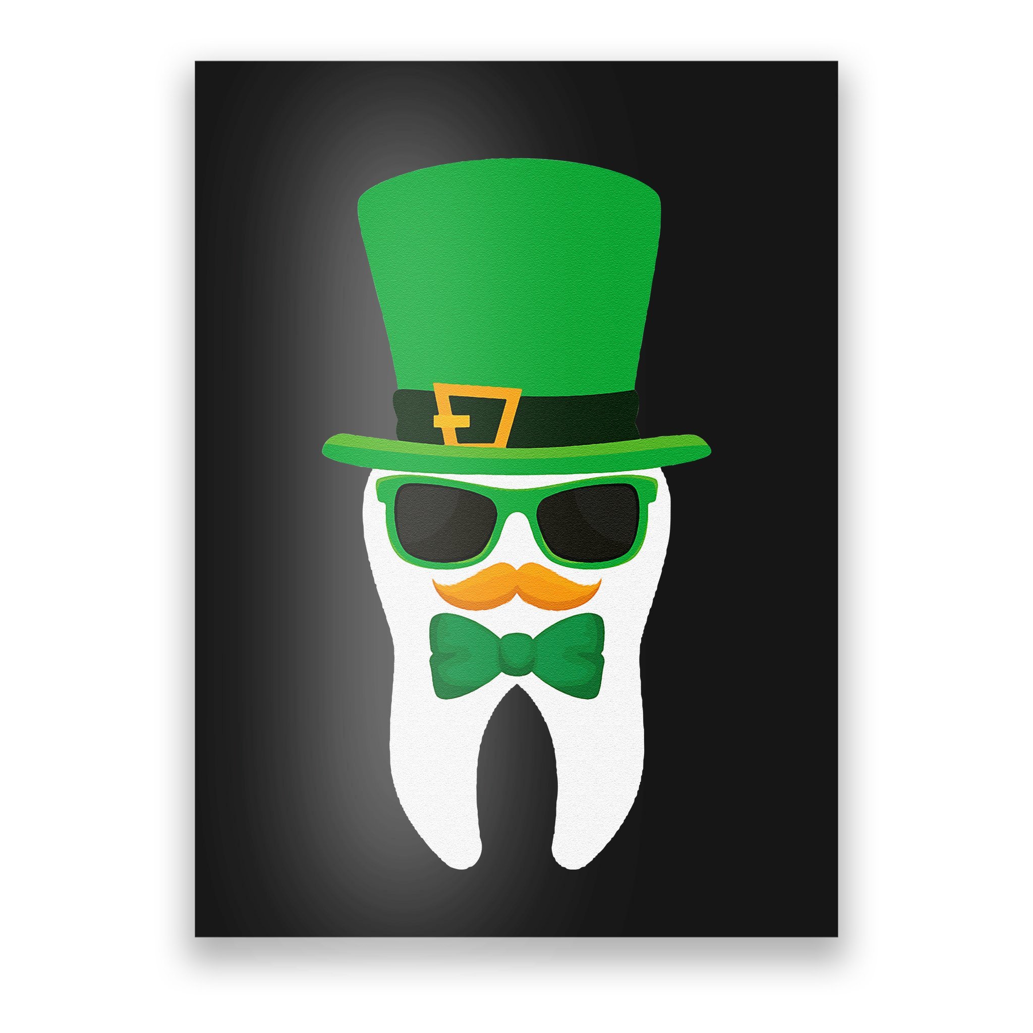 Dentist St Patrick's Day, Funny Tooth Dental Leprechaun Hat Poster