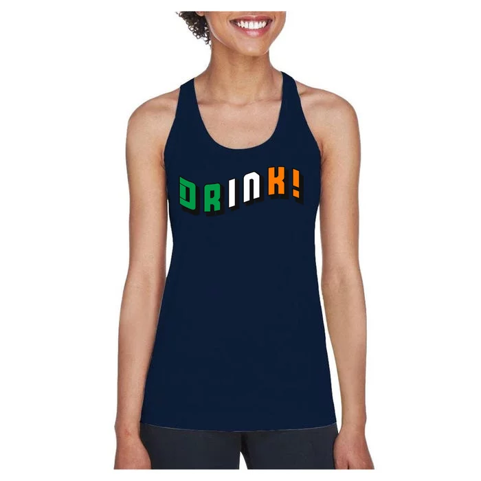 Drink St Patricks' Day Women's Racerback Tank