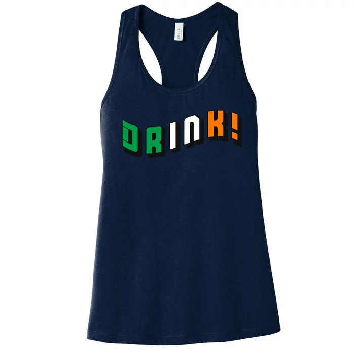 Drink St Patricks' Day Women's Racerback Tank