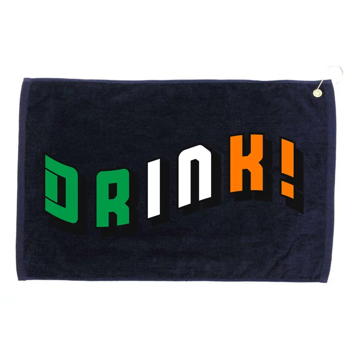 Drink St Patricks' Day Grommeted Golf Towel