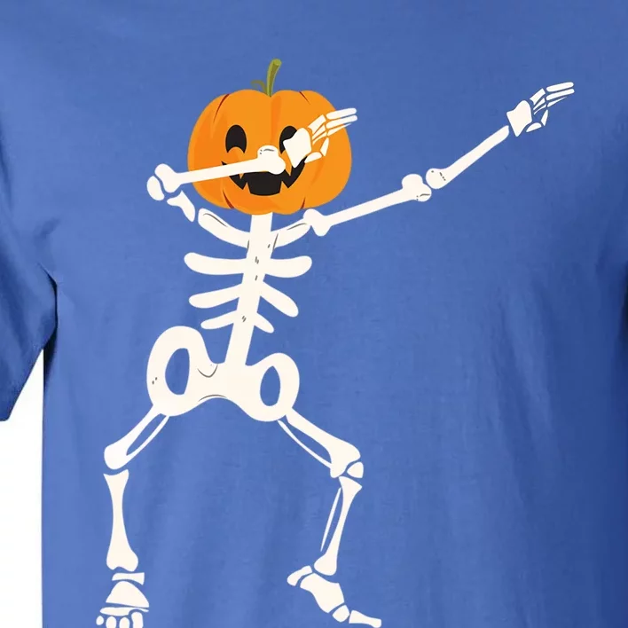 Dabbing Skeleton Pumpkin Head Funny Dab Gift Tall T-Shirt