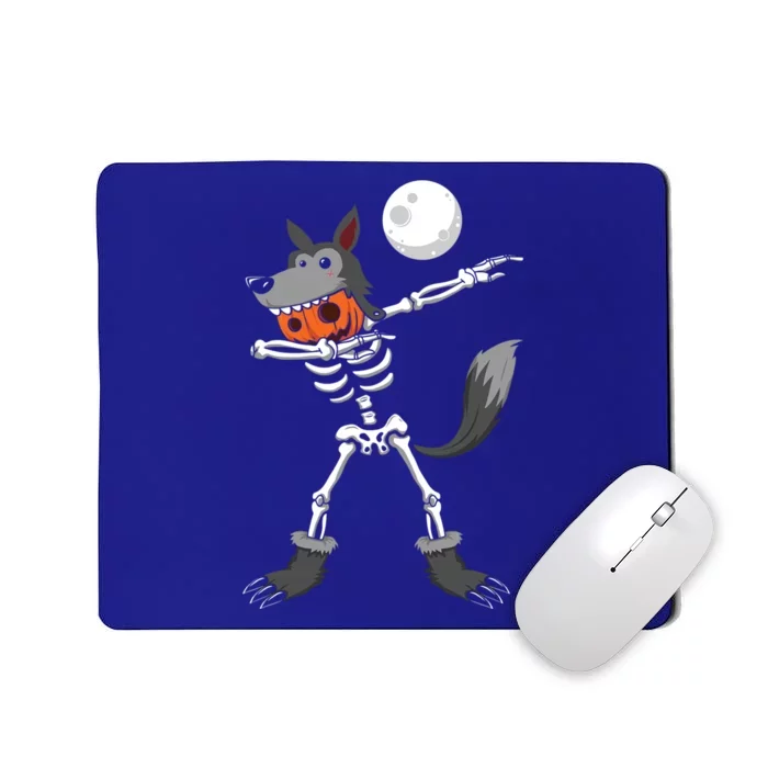 Dabbing Skeleton Pumpkin Skull Head Werewolf Dab Halloween Funny Gift Mousepad