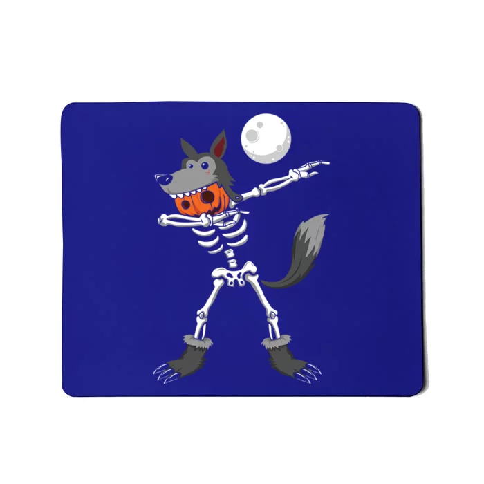 Dabbing Skeleton Pumpkin Skull Head Werewolf Dab Halloween Funny Gift Mousepad