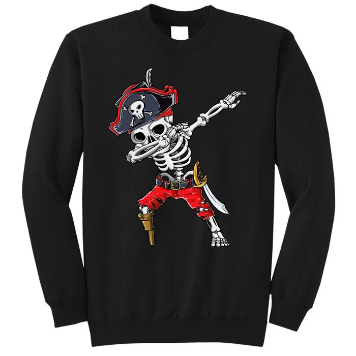 Dabbing Skeleton Pirate Halloween Kids Jolly Roger Sweatshirt