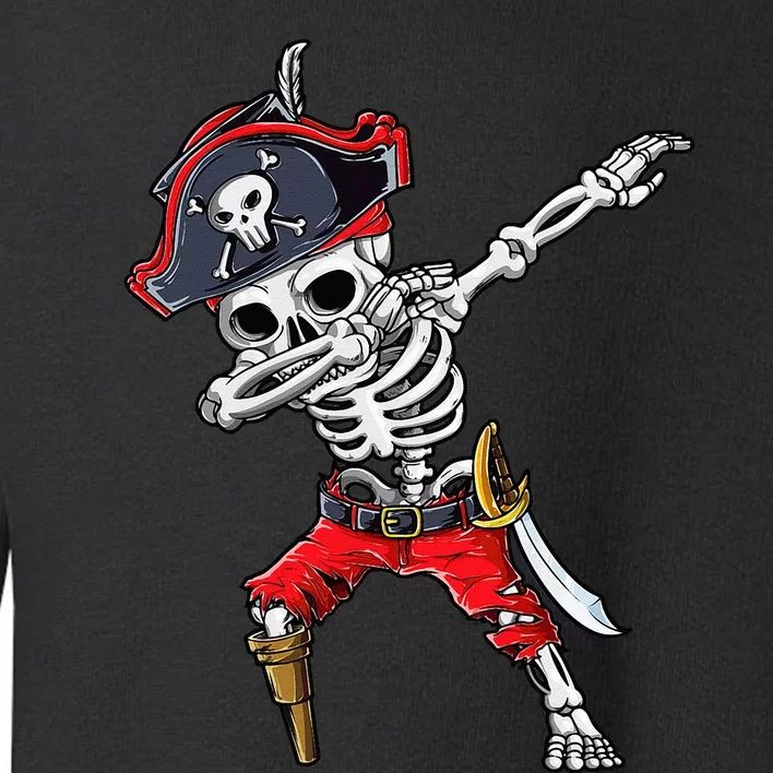 Dabbing Skeleton Pirate Halloween Kids Jolly Roger Toddler Sweatshirt