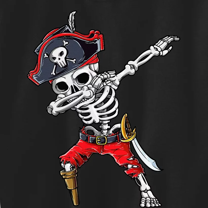 Dabbing Skeleton Pirate Halloween Kids Jolly Roger Kids Sweatshirt