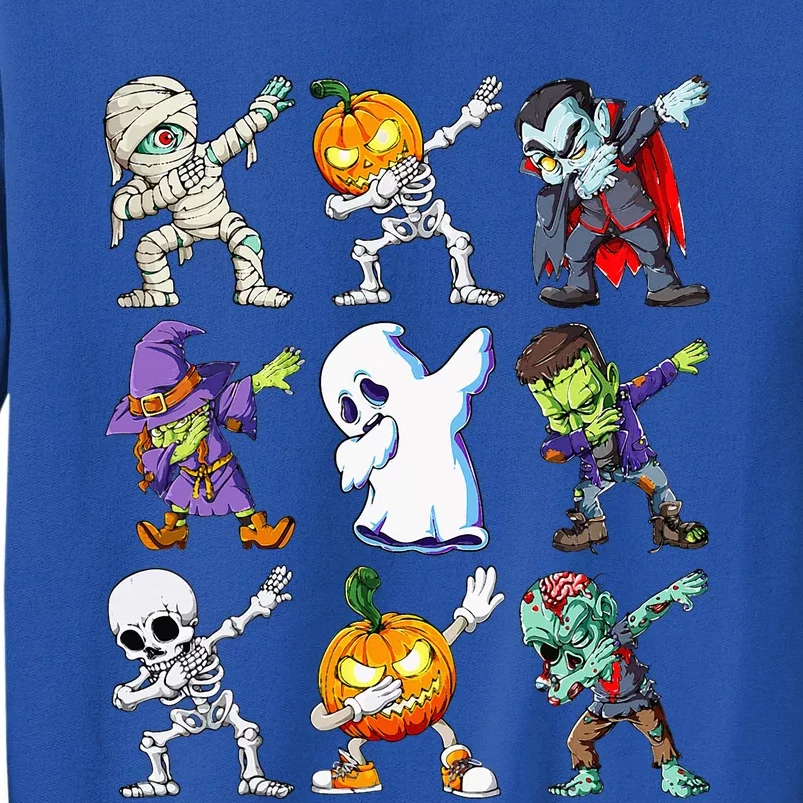 Dabbing Skeleton Pumpkin Ghost Funny Halloween Humor Novelty Tall Sweatshirt