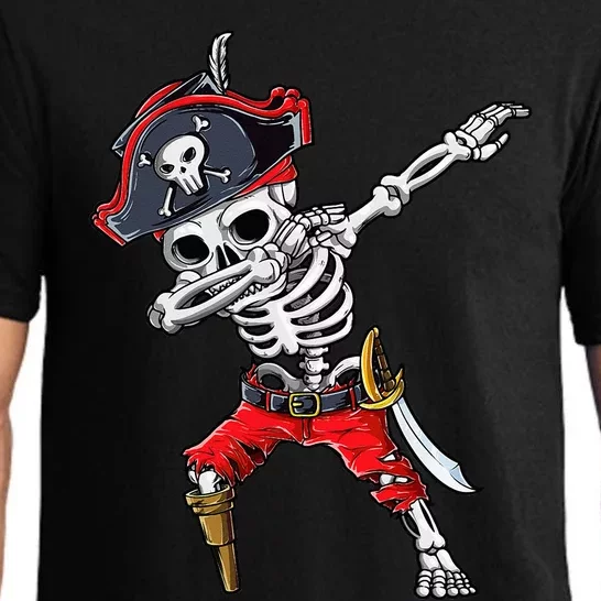 Dabbing Skeleton Pirate Halloween Kids Jolly Roger Pajama Set