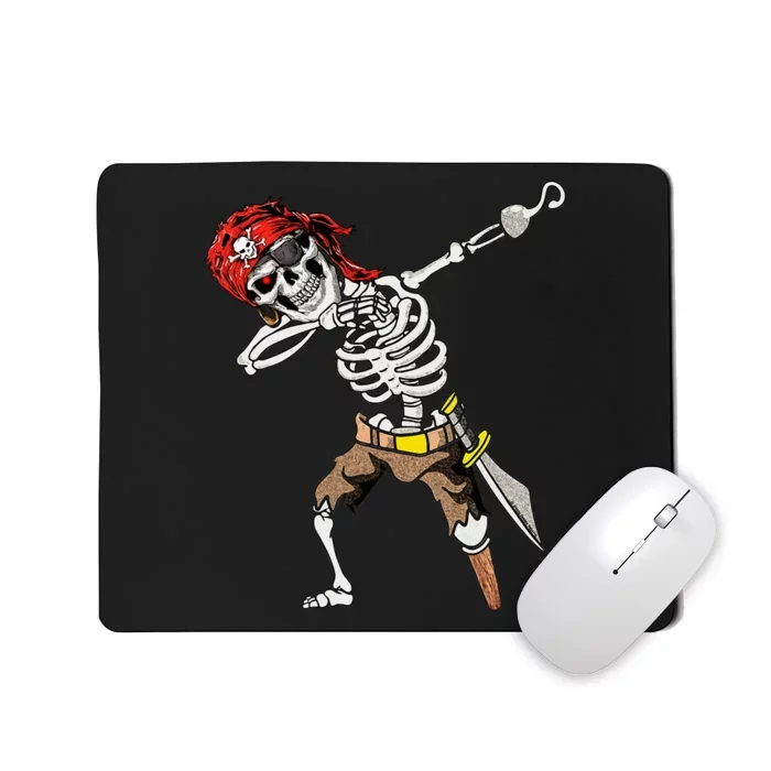 Dabbing Skeleton Pirate Halloween Jolly Roger Pirate Mousepad