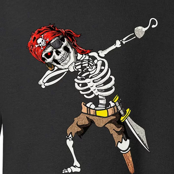 Dabbing Skeleton Pirate Halloween Jolly Roger Pirate Toddler Sweatshirt