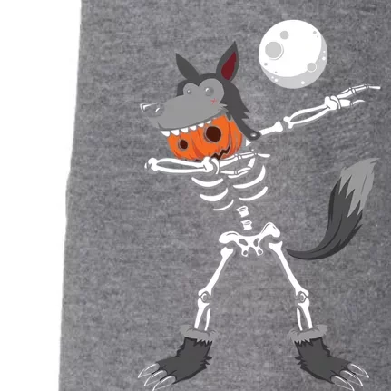 Dabbing Skeleton Pumpkin Skull Head Werewolf Dab Halloween Gift Doggie 3-End Fleece Hoodie