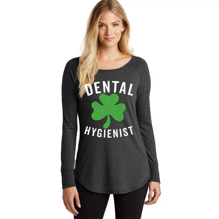 Dental St Patricks Day Shamrock Dental Hygienist Dentist Gift Women's Perfect Tri Tunic Long Sleeve Shirt