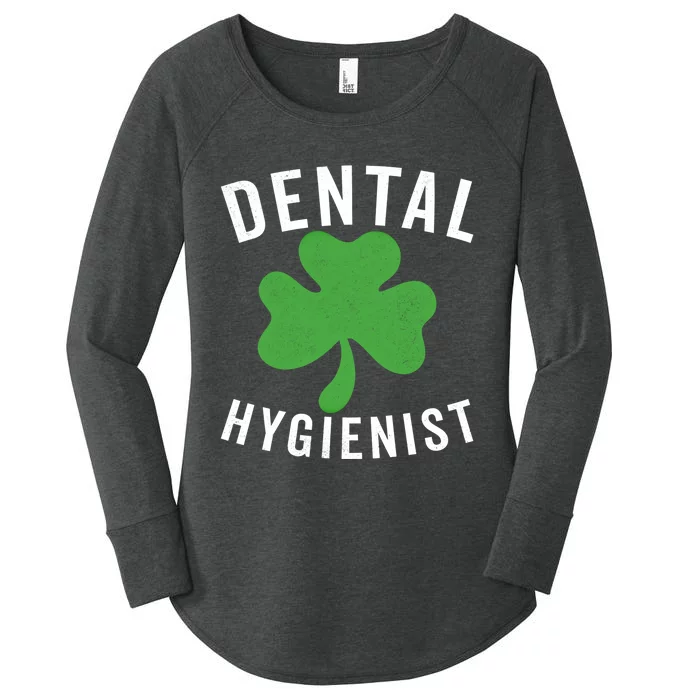 Dental St Patricks Day Shamrock Dental Hygienist Dentist Gift Women's Perfect Tri Tunic Long Sleeve Shirt