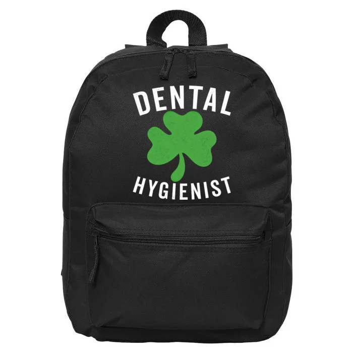 Dental St Patricks Day Shamrock Dental Hygienist Dentist Gift 16 in Basic Backpack