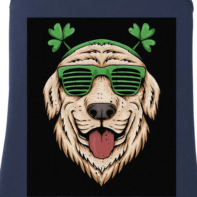 Dog Saint Patrick Day Labrador Retriever Eyeglasses St Patty Ladies Essential Tank