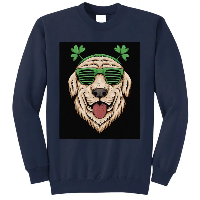 Dog Saint Patrick Day Labrador Retriever Eyeglasses St Patty Tall Sweatshirt