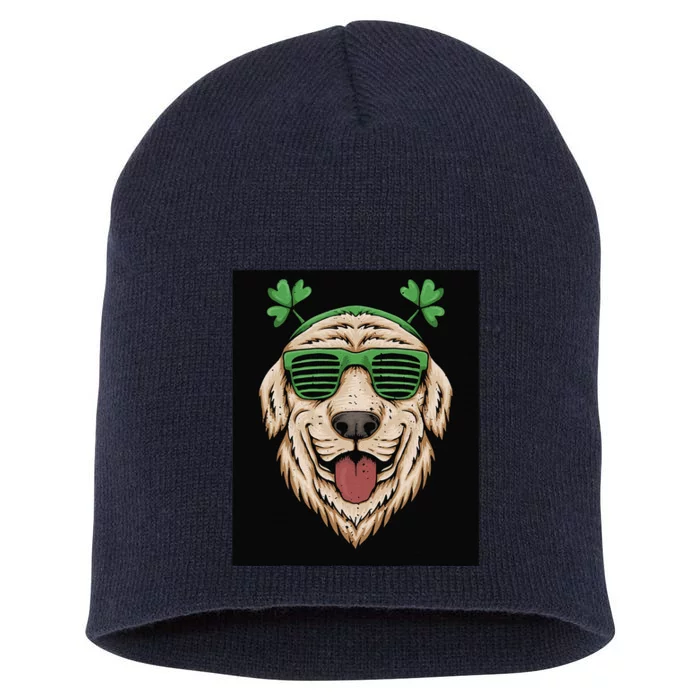 Dog Saint Patrick Day Labrador Retriever Eyeglasses St Patty Short Acrylic Beanie