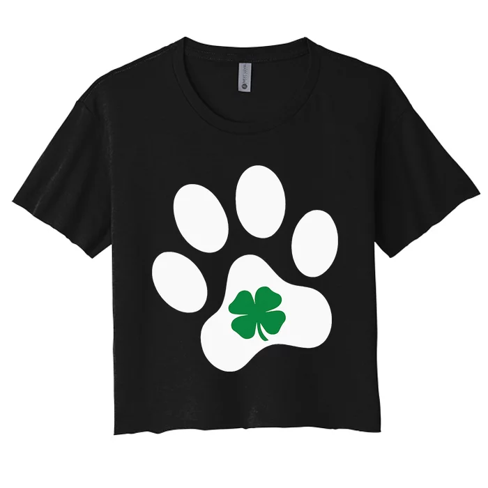 Dog St. Patrick's Day - Shamrock Dog Women's Crop Top Tee