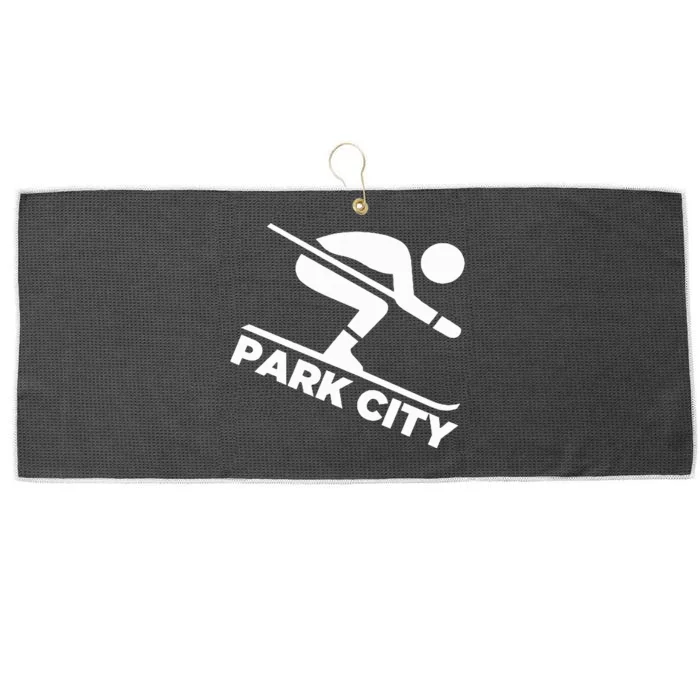 Downhill Skiing Park City Utah Large Microfiber Waffle Golf Towel