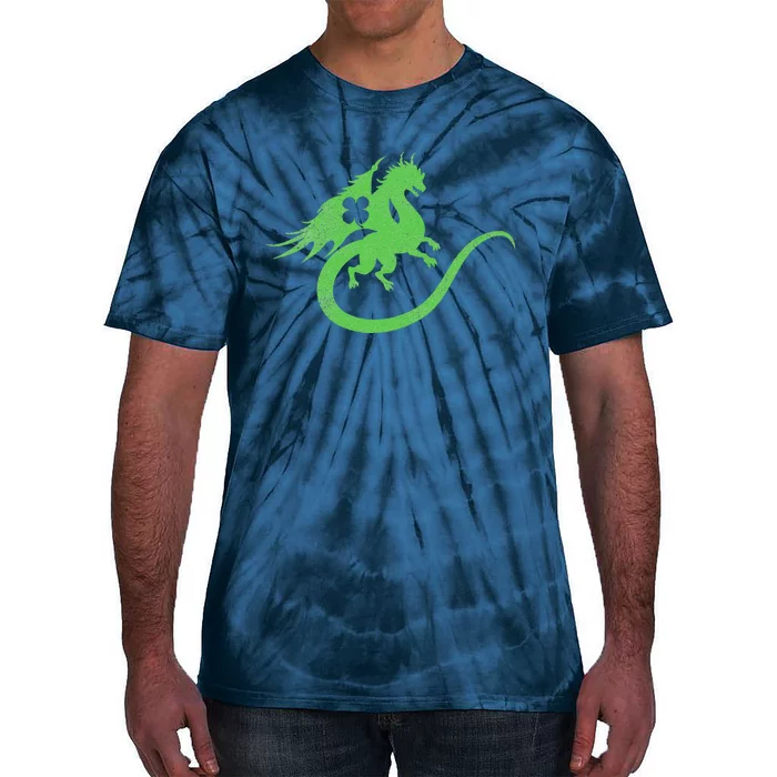 Dragon St. Patrick's Day Irish Shamrock Saint Paddy's Clover Tie-Dye T-Shirt