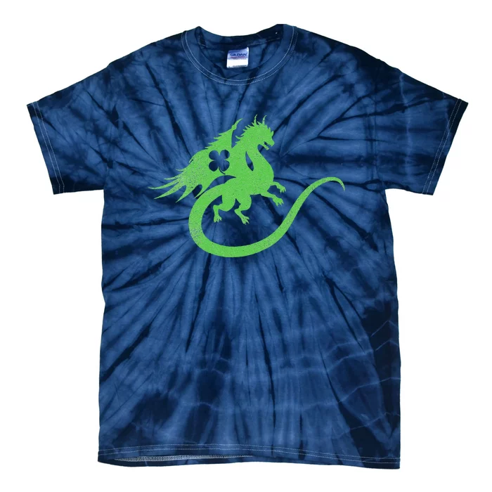 Dragon St. Patrick's Day Irish Shamrock Saint Paddy's Clover Tie-Dye T-Shirt