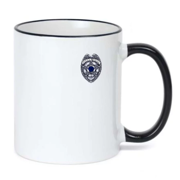 Deputy Sheriff Police Badge Pocket Logo Black Color Changing Mug