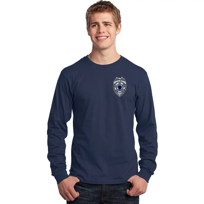 Deputy Sheriff Police Badge Pocket Logo Long Sleeve Shirt