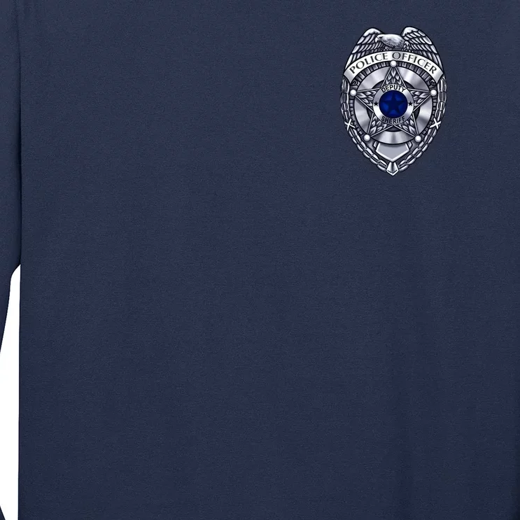 Deputy Sheriff Police Badge Pocket Logo Long Sleeve Shirt